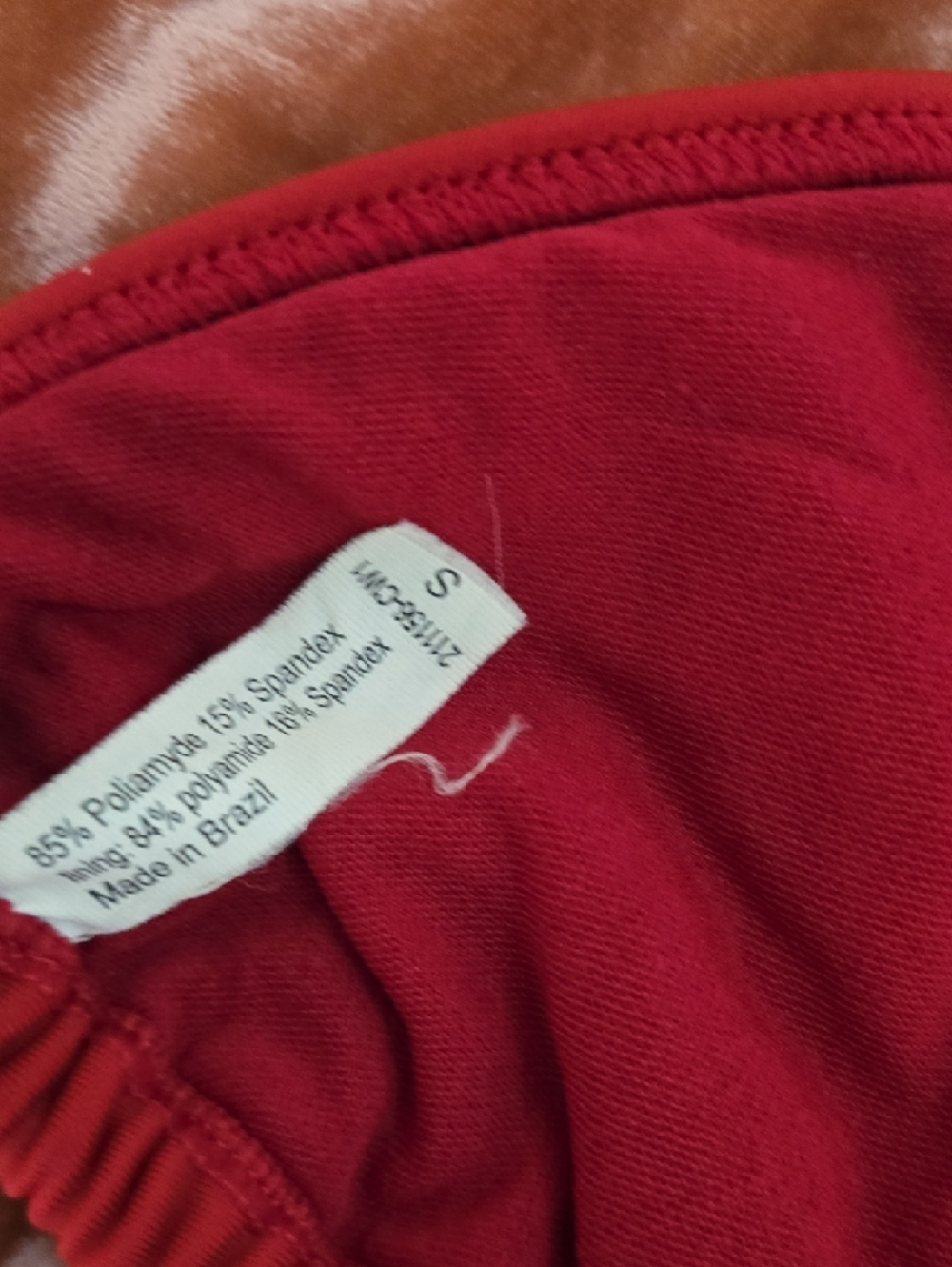 Vix Red Bikini Top with Gold Logo Tag - Picture 8 of 8
